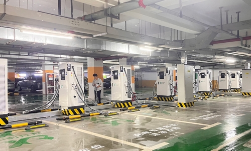 新站來啦，無錫惠山區洛社哥倫布廣場充電站